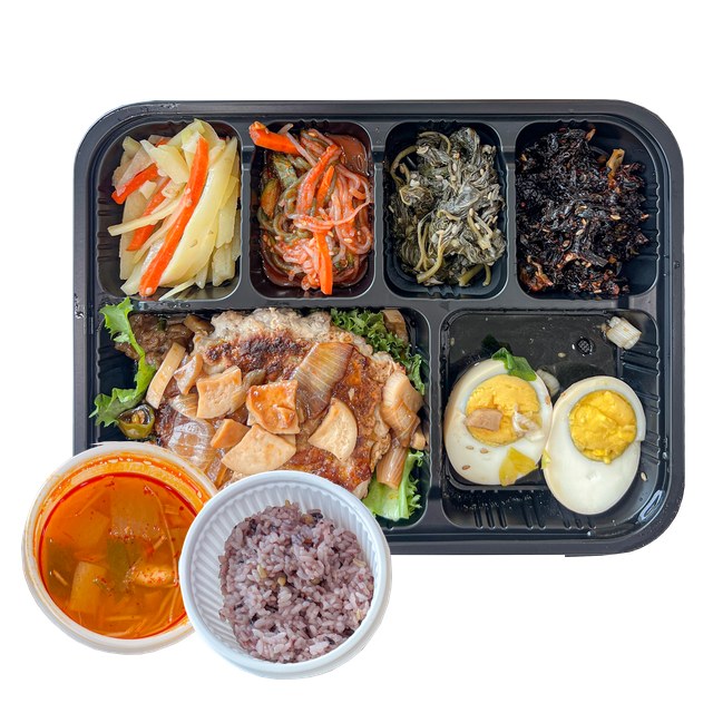 한식 6찬 도시락